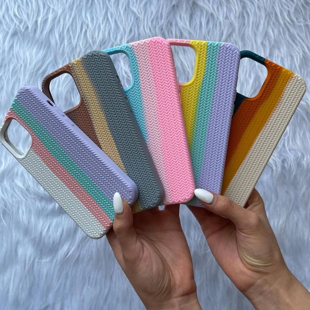 کاور مدل بافت طرح رنگین کمان مناسب برای گوشی موبایل POCO X3